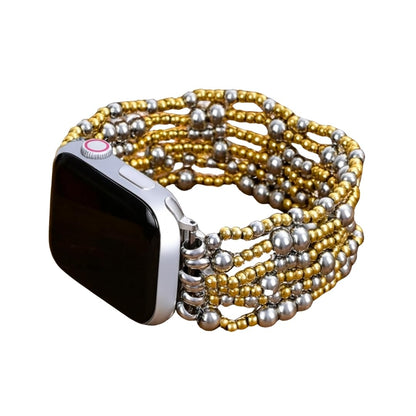 Cape Diablo Handmade Gemstone Watch Band for Women Compatible with Apple Watch 38mm 40mm 41mm 42mm 44mm 45mm, Boho Stretchable Strap Fits for iWatch Series 11/10/9/8/7/6/5/4/3/2/1 SE 3/2/1
