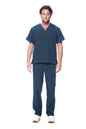 Dagacci Medical Uniform® Men's V-Neck Cargo Scrubs | Cotton Blend, Matching Top and Cargo Pants Set, 8 Pockets, Elastic Drawcord Waistband, for Men in Healthcare