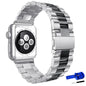Seven Band Solid Stainless Steel for Apple Watch for Women | Compatible with Apple Watch Band 42mm/41mm/40mm/38mm, Metal Strap for Iwatch Series 11-1/SE 1-3 Women and Men, Gold Silver.