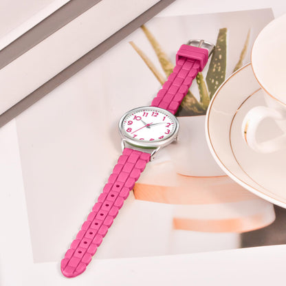 Bisley 35MM Watches for Women Big Face Easy Reader Silicone Strap Water Proof