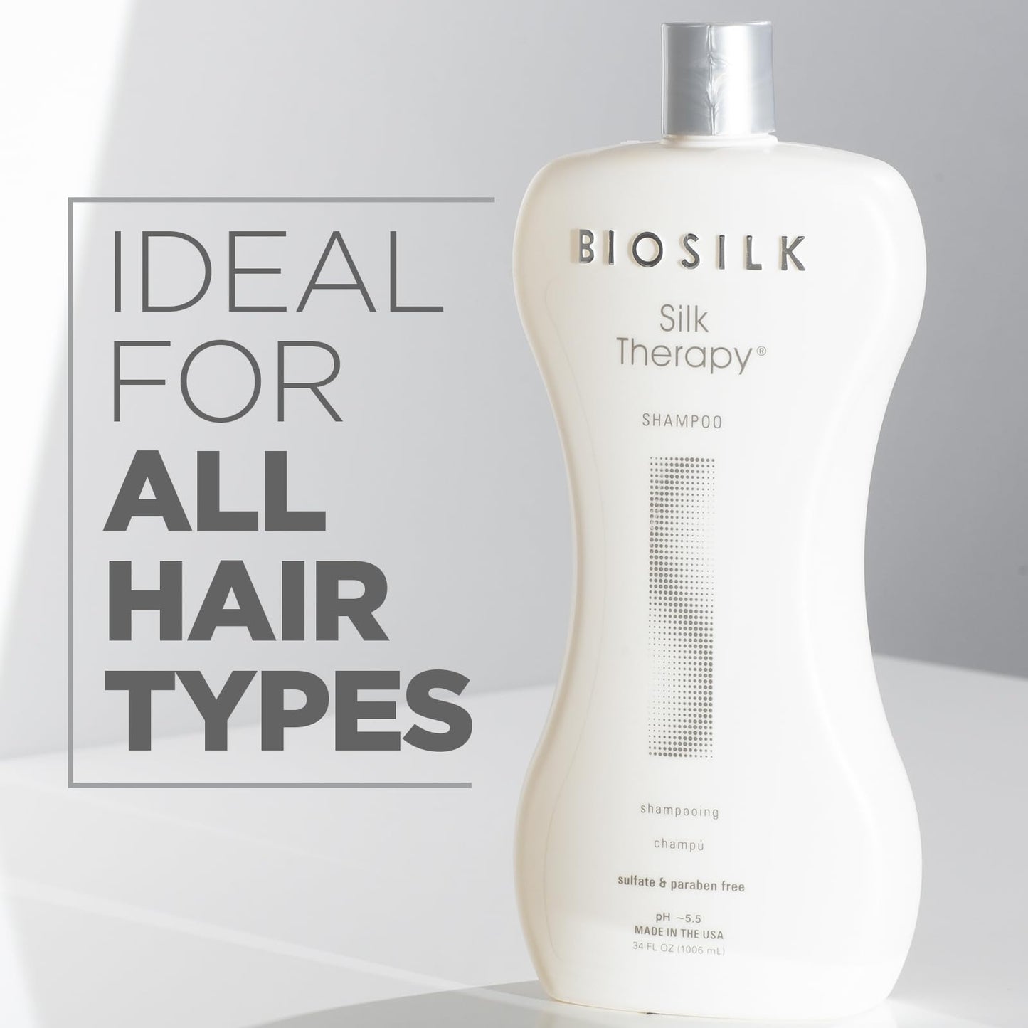 BioSilk Silk Therapy Duo Set, Shampoo & Conditioner for Gentle Cleansing, Moisturizing & Shiny Hair, Smooth, Replenished Hair, Sulfate-Free, Paraben-Free, Cruelty-Free, 12 Oz Each (Pack of 2)