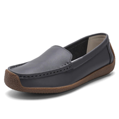 Women's Comfortable & Lightweight Leather Loafers Slip-Ons Driving Walking Mocs Boat Shoes Cute Business Casual Dress Shoes Work Flats for Women