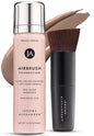 Jerome Alexander MagicMinerals AirBrush Foundation – 2 Piece Set with Airbrush Foundation and Kabuki Brush - Spray Makeup with Anti-aging Ingredients for Smooth Radiant Skin - Light Medium
