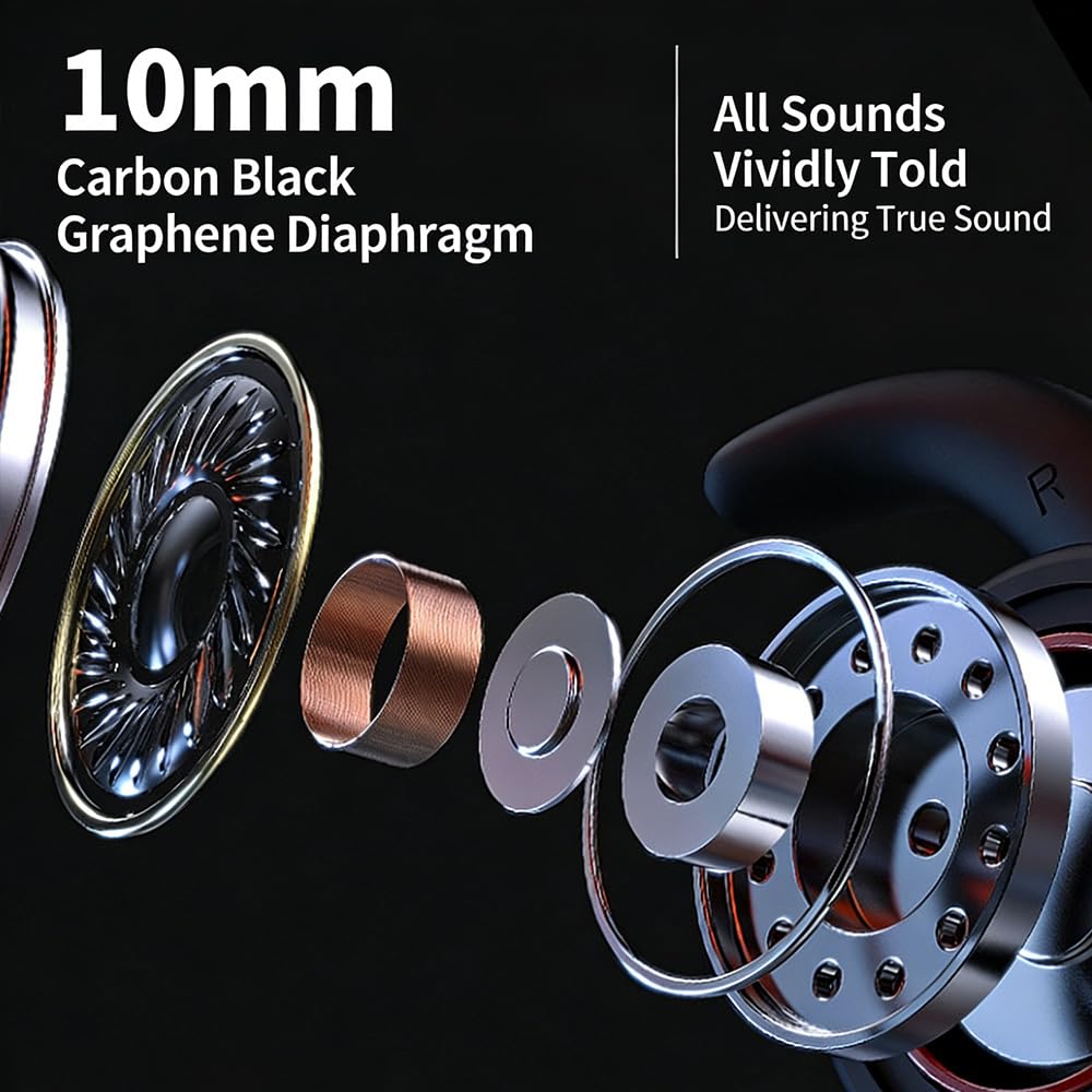 Neckband Bluetooth Headphones, 10mm Graphene Diaphragm Earphones with ENC Noise Cancelling, 100H Playtime 1000mAh Battery, Bendable Silicone Neckband Sports Headset for Workout Running Blue