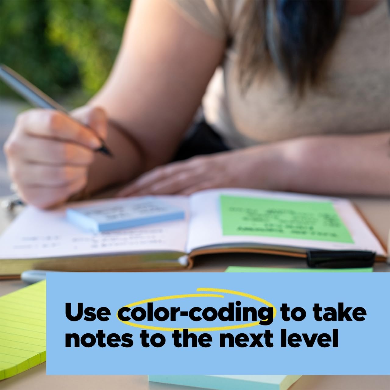 Post-it 100% Recycled Super Sticky Notes, 3 x 3 in, Pastels, 5 Pads | School Supplies and Office Products, 2X the Sticking Power