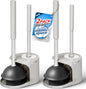 FORASTO 2 in 1 Toilet Plunger and Brush Set，Extended Handle Plunger，Toilet Bowl Brush Plunger Set, Bathroom Cleaning Tools ，Toilet Brush Plunger Combo，Cleaning Brush，Bathroom Cleaning Supplies