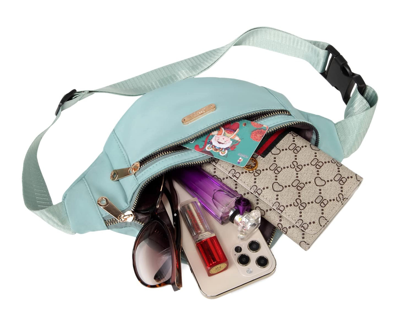 Fanny Packs Waist Pack for Women, Waterproof Waist Bag with Adjustable Strap for Travel Sports Running