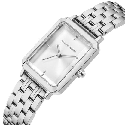 Roberto Marino RM1982 Women’s Luxury Watch Rectangular Gold – Japanese Quartz Movement, Vintage Stainless Steel Design, Silver Dial, Elegant Dress Timepiece, 3ATM Water Resistant – Reloj para Mujer