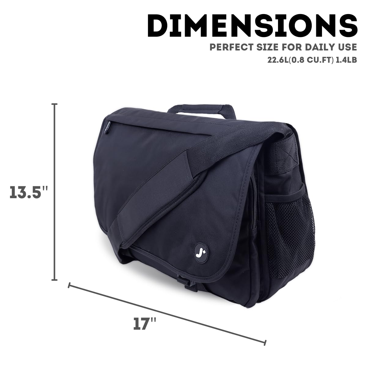 J World New York Thomas Laptop Messenger Bag for Women & Men. Kids Computer Bookbag
