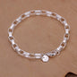 Fine 925 Sterling Silver Noble Nice Chain Solid Bracelet for Women Men Charms Party Gift Wedding Fashion Jewelry Hot Model
