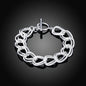 Fine 925 Sterling Silver Noble Nice Chain Solid Bracelet for Women Men Charms Party Gift Wedding Fashion Jewelry Hot Model