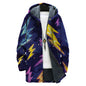 domirica Mens Hooded Cardigan Japanese Art Zip Up Long Sleeve Sweater Hoodie Dragon Print Coat with Pockets