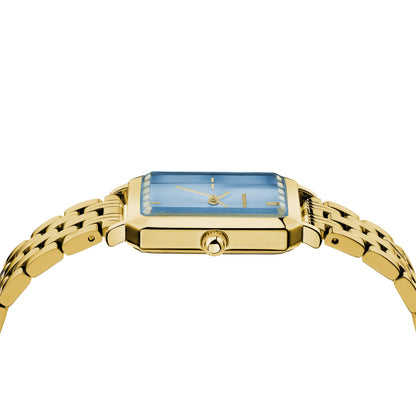 Roberto Marino RM1982 Women’s Luxury Watch Rectangular Gold – Japanese Quartz Movement, Vintage Stainless Steel Design, Silver Dial, Elegant Dress Timepiece, 3ATM Water Resistant – Reloj para Mujer