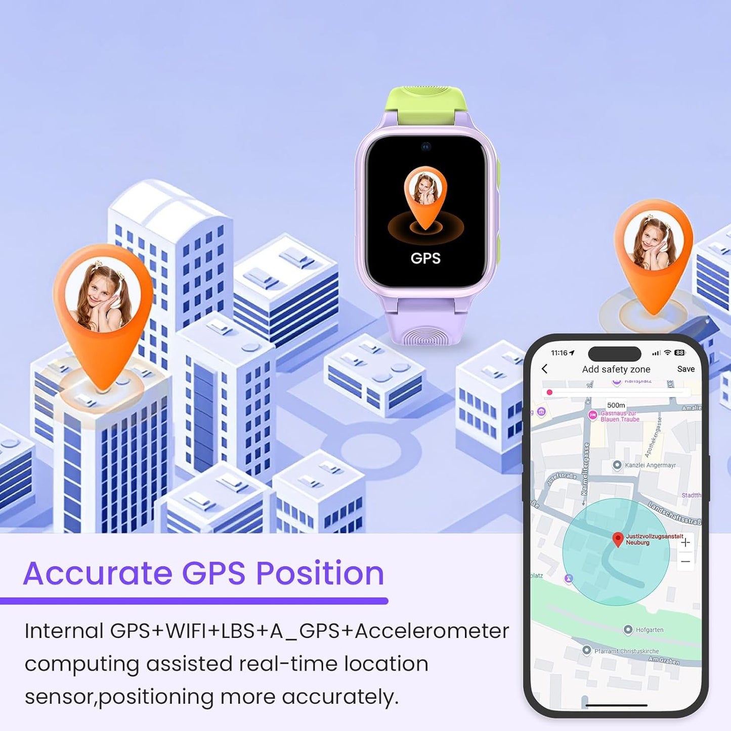 K9 Smart Watch for Kids with GPS Tracker, AI Voice & Video Call,1.78" AMOLED, 4G Smartwatch with SOS, Parental Controls, School Mode, IP68 Waterproof Kids Smartwatch for Teens Ages 3 and Up