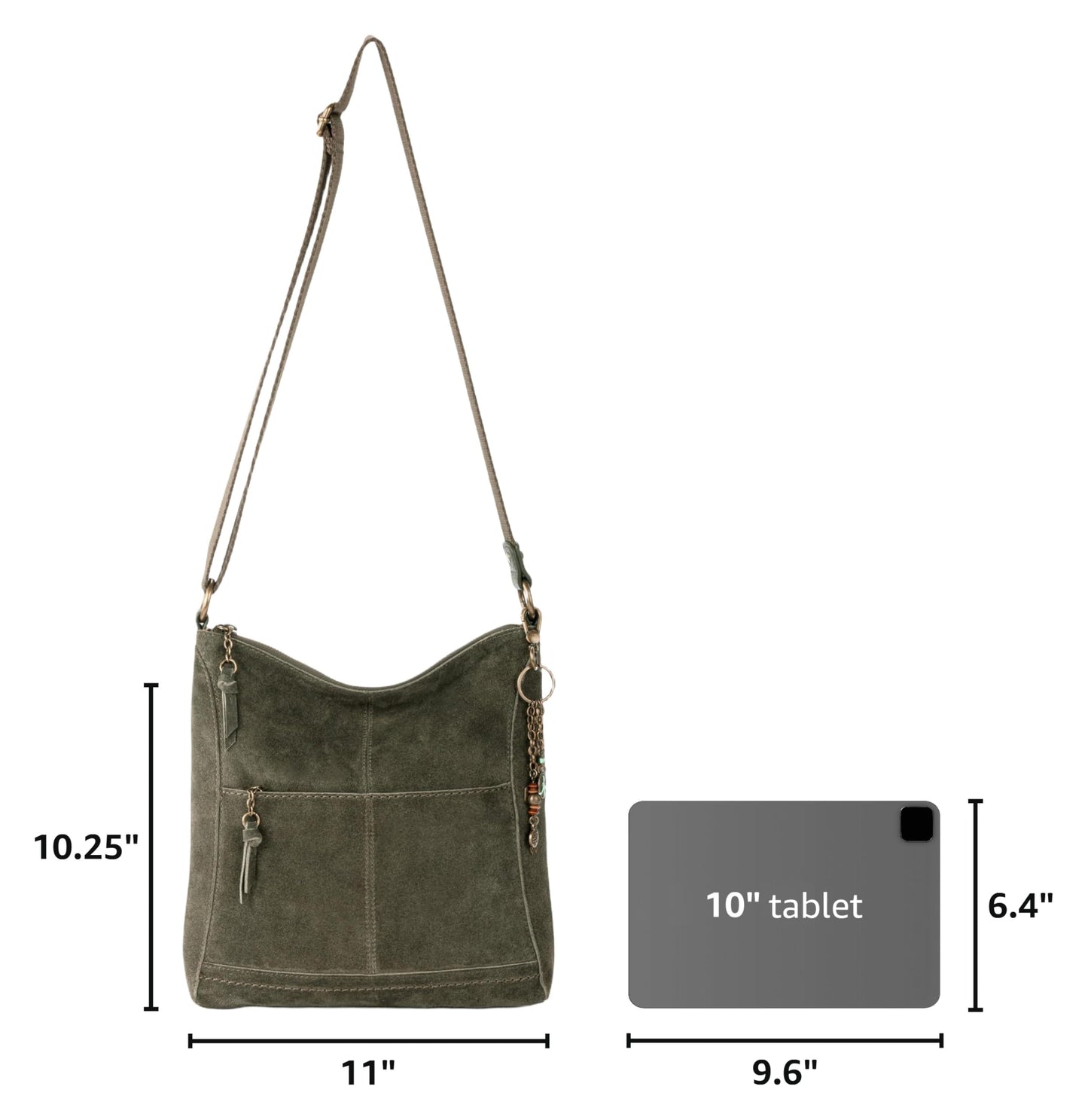 The Sak Lucia Leather Crossbody Purse - Premium Leather Women's Handbag for Everyday & Travel - Cross Body Bag With Zipper