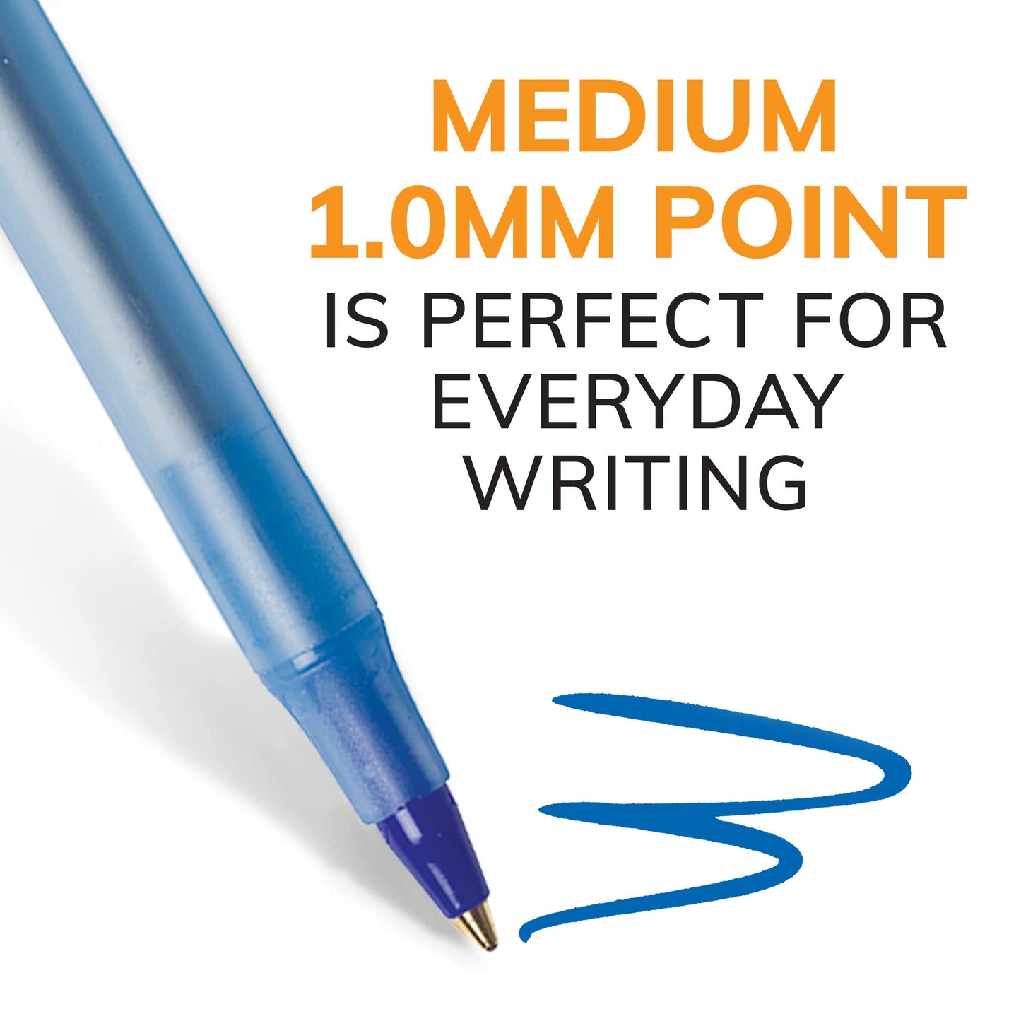 BIC Round Stic Xtra Life Assorted Ink Ballpoint Pens, Medium Point (1.0mm), 60-Count Pack of Bulk Pens, Flexible Round Barrel for Comfortable Writing, No. 1 Selling Ballpoint Pens