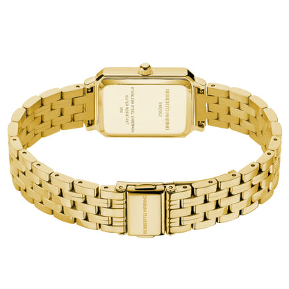 Roberto Marino RM1982 Women’s Luxury Watch Rectangular Gold – Japanese Quartz Movement, Vintage Stainless Steel Design, Silver Dial, Elegant Dress Timepiece, 3ATM Water Resistant – Reloj para Mujer