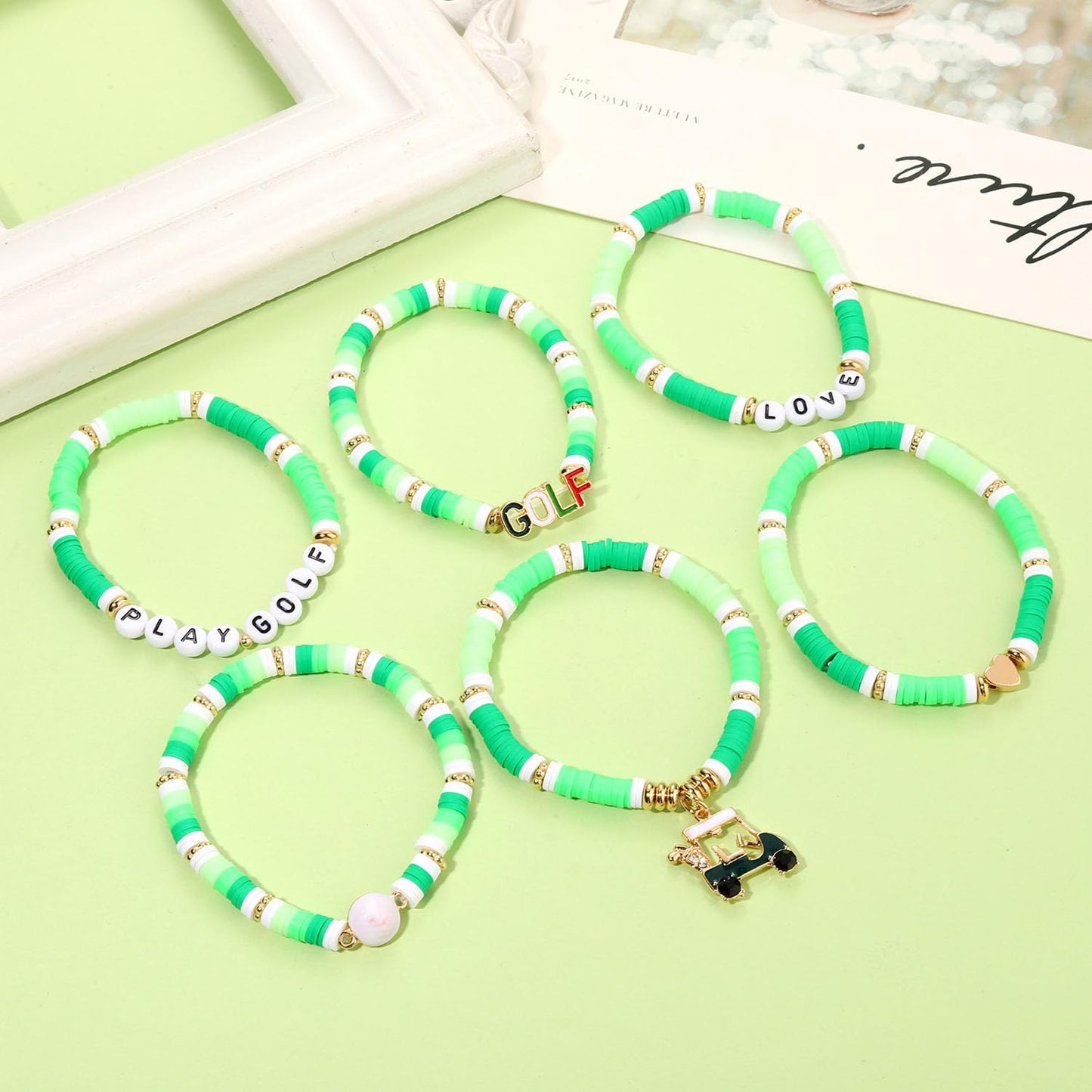Heishi Bracelets for Women Clay Beaded Stretch Bracelets Stackable Friendship Bracelet Set Summer Beach Accessories Outfits Jewelry Gifts