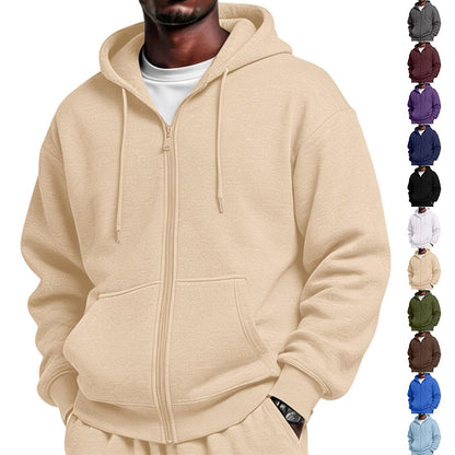 Full Zip Hoodies for Men Big And Tall Oversized Hooded Fleece Sweatshirt | Knit Open Front Cardigan, Zipper Jackets, Oversize, Streetwear, Basic Fit, Lightweight, Warm, Big and Tall, Hooded Sweatshirt