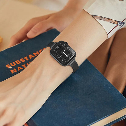 MARGE PLUS Slim Milanese Loop Compatible with Apple Watch Band for women 41mm 40mm 38mm 42mm 46mm 45mm 44mm, Stainless Steel Magnetic Mesh Strap work on iWatch Series 11 10 9 8 7 6 5 4 3 & SE 3 2 1