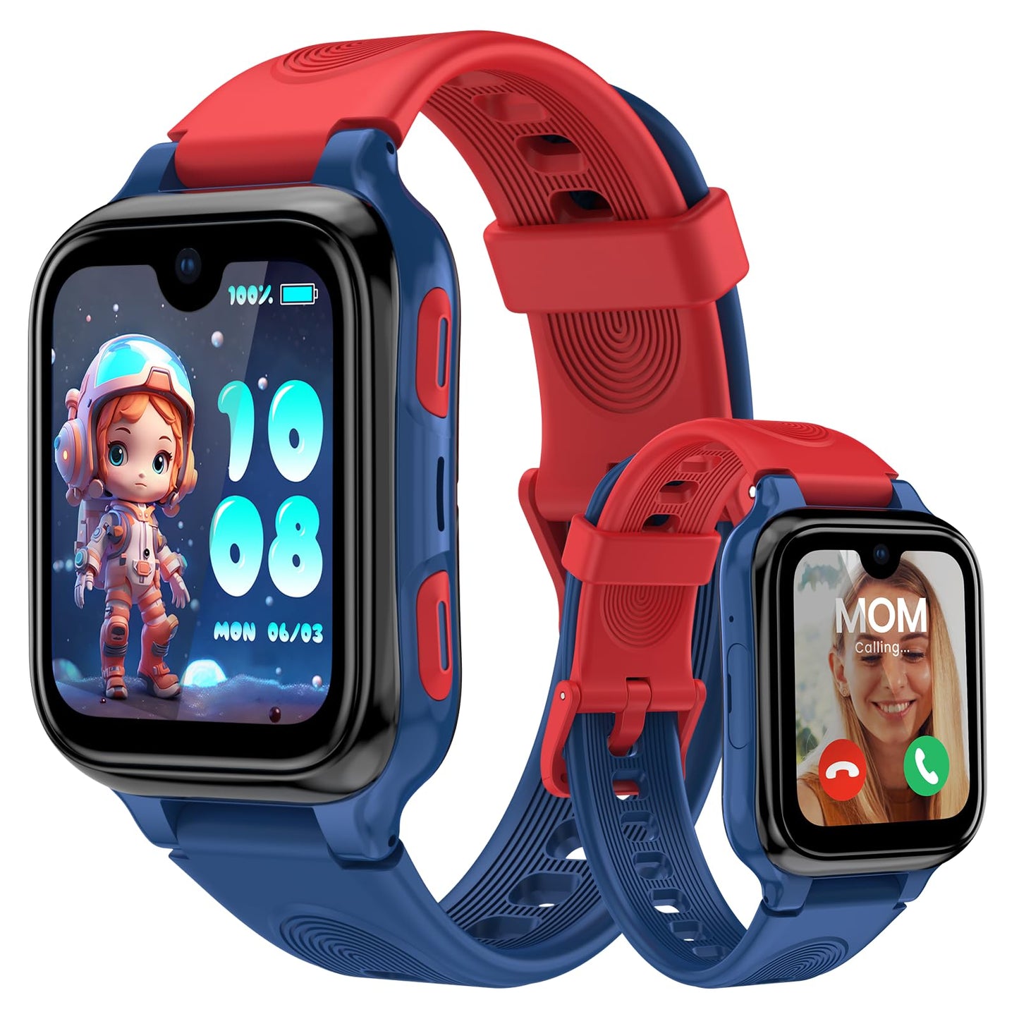 K9 Smart Watch for Kids with GPS Tracker, AI Voice & Video Call,1.78" AMOLED, 4G Smartwatch with SOS, Parental Controls, School Mode, IP68 Waterproof Kids Smartwatch for Teens Ages 3 and Up