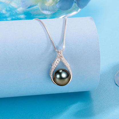 NONNYL Birthday Gifts for Women Wife-Tahitian Black Pearl Necklace for Women, Meaningful Gifts for Mom Wife, Elegant Jewelry Gift for Her, Birthday Anniversary Valentine’s Day Christmas Graduation Gifts