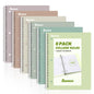 SUNEE Spiral Notebooks, 1-Subject, 5 Pack, College Ruled Paper, 8" x 10-1/2", 70 Sheets per Notebook,3-Hole Punched Paper, Pink,Purple, Blue, Green, Yellow Spiral Lined Notebooks for School,Work