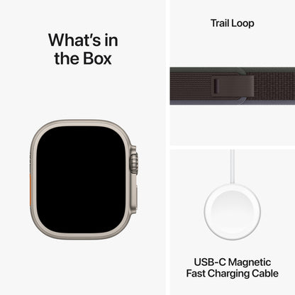 Apple Watch Ultra 2 [GPS + Cellular, 49mm] - Titanium Case with Blue Ocean Band, One Size (Renewed)