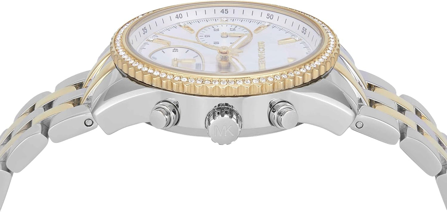 Michael Kors Bryant Chronograph Women's Watch, Stainless Steel and Pavé Crystal Watch for Women