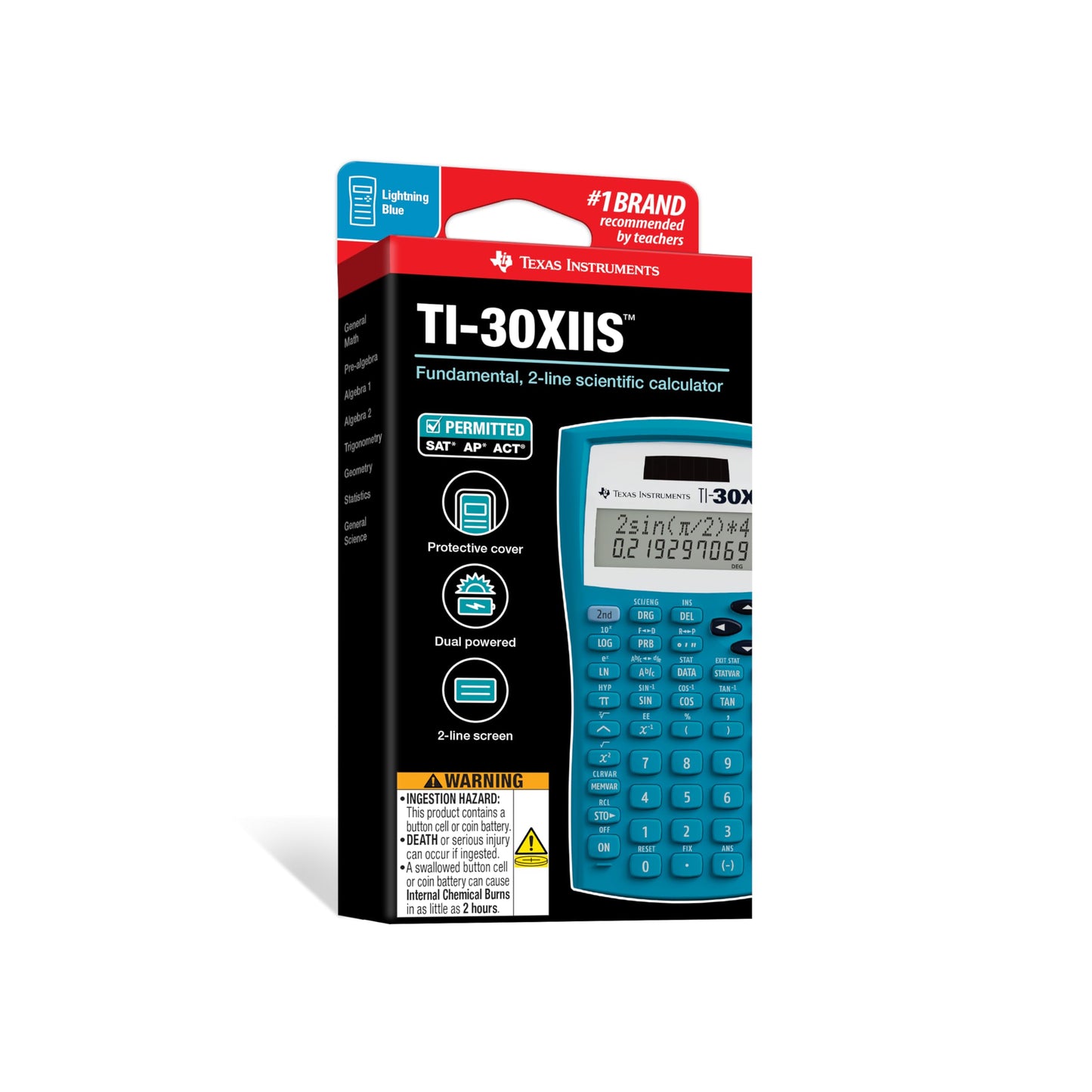 TI-30XIIS Scientific Calculator, Black