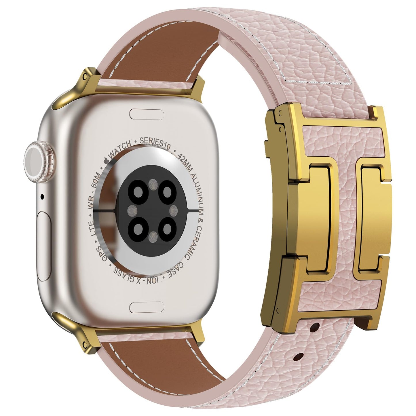 Leather Magnetic Watch Band Compatible with Apple Watch Ultra Band 49mm 46mm 45mm 44mm 42mm 41mm 40mm 38mm Replacement Strap for Women Men iWatch Ultra 3/2/1/SE3/Series 11/10/9/8/7/6/5/4/3/2/1