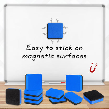 96 Pack Cube Dry Erase Erasers, Mini Magnetic Whiteboard Dry Erasers Chalkboard Cleaner Wiper for Classroom, School, Home, and Office Supplies