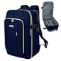 Travel Carry On 17.5" Laptop Expandable Backpack for Men Women, Personal Item Bag Waterproof Airline Approved with USB Charging Hole 3 Packing Cubes, Large Weekender Daypack Business Luggage Suitcase