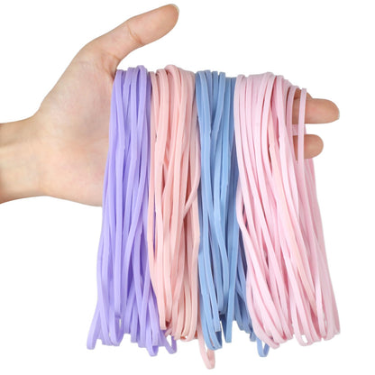 KJAHLAL Large Heavy Duty Rubber Bands - 120 Pcs, 7x1/8 Inches, Assorted Colors, Office & Home Use