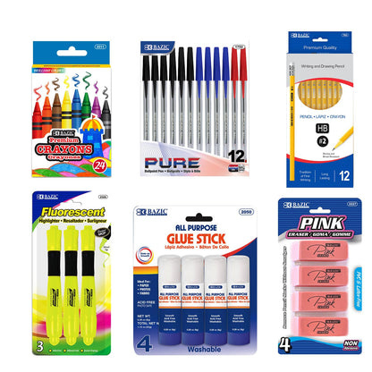 70 Piece Back to School Supplies Kit for Middle & High School Students Grades 7-12, Complete Student Supply Bundle with Binder, Notebooks, Folders, Pens, Pencils, Highlighters & Classroom Essentials