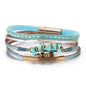 Fesciory Leather Wrap Bracelets for Women, Boho Western Layered Jewelry | Layered leather cuff bracelets, Easy on and off, Boho western style, Daily wear, Gift for women