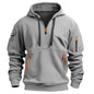 RTTUIOP Hoodies for Men Quarter Zip Pullover Tactical Sweatshirt Vintage Long Sleeve Casual Fashion Hoodie With Pockets
