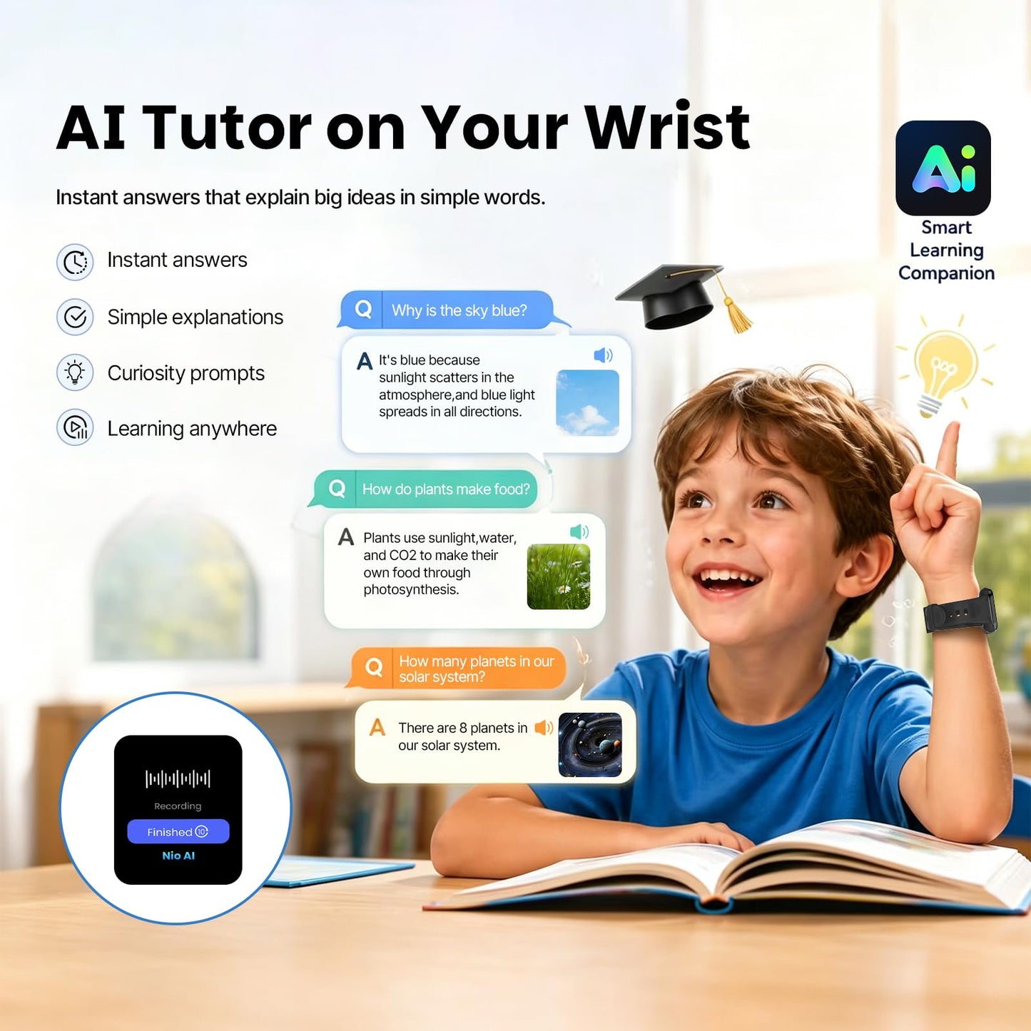 K9 Smart Watch for Kids with GPS Tracker, AI Voice & Video Call,1.78" AMOLED, 4G Smartwatch with SOS, Parental Controls, School Mode, IP68 Waterproof Kids Smartwatch for Teens Ages 3 and Up