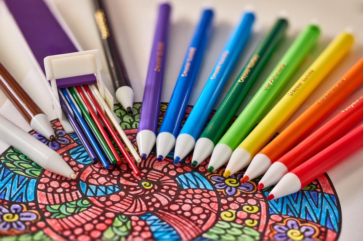 Crayola Clicks Retractable Tip Markers (10ct), Washable Cone Tip Art Marker Set, Cute Aesthetic School Supplies, Classroom Must Haves, Ages 3+
