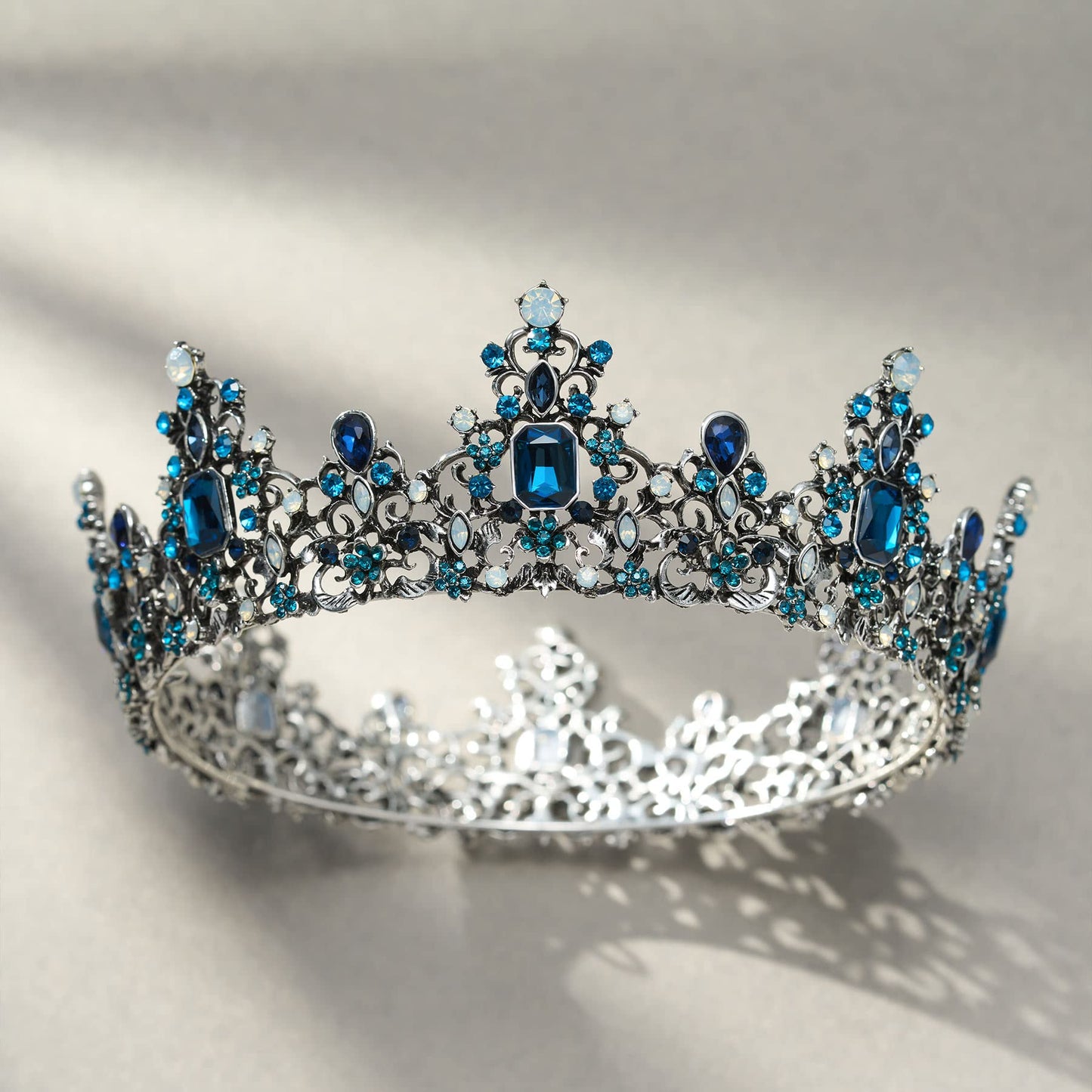 SWEETV Queen Crown for Women - Baroque Wedding Tiaras and Crowns,Jeweled Tiara Crown,Prom Birthday Halloween Hair Accessories