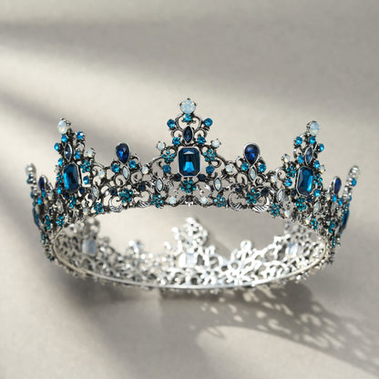 SWEETV Queen Crown for Women - Baroque Wedding Tiaras and Crowns,Jeweled Tiara Crown,Prom Birthday Halloween Hair Accessories