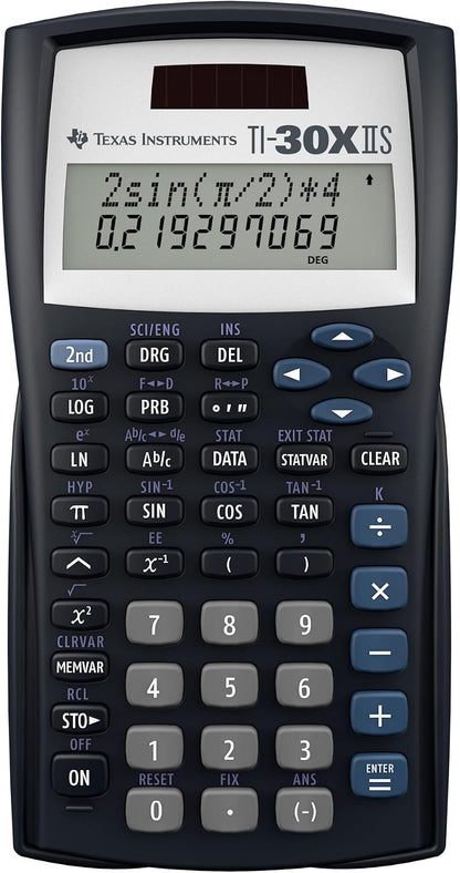 TI-30XIIS Scientific Calculator, Black