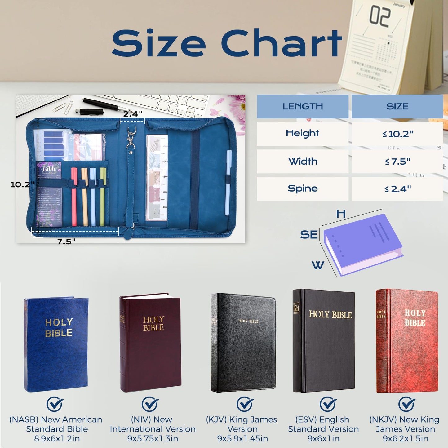 XKDOUS 20 Pcs Bible Case Set with Tabs, Pens, Study Supplies Carrier Holder Portable Men's Bible Bag Church Book Leather Cover Father Day Christian Gift for Dad, Mom, Men, Women