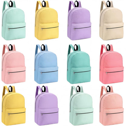 Amylove 12 Pack Backpack in Bulk 17 inch Lightweight Outdoor Travel Bag Classic Bookbags Bulk for Travel Middle High (Colorful,Lovely)