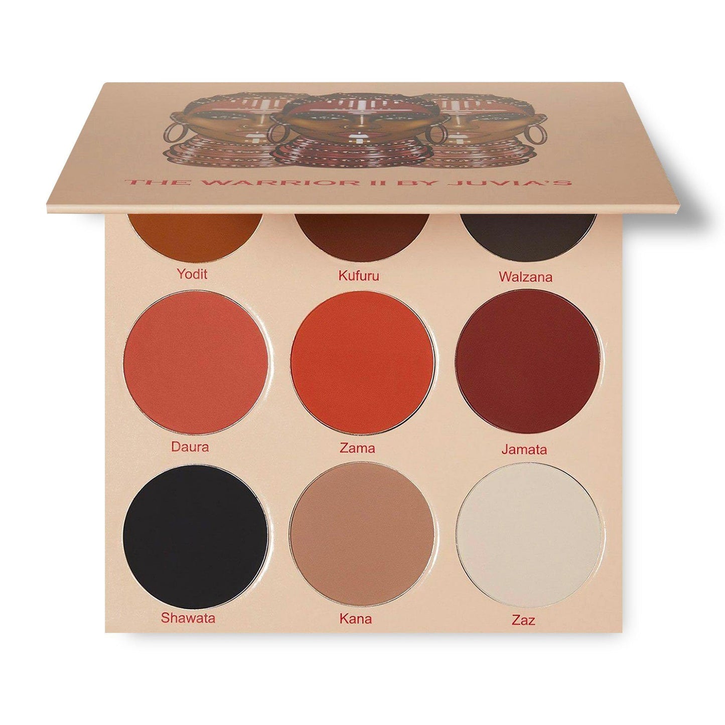 Juvia's Place Palette The Warrior - Warm Golds, Browns & Bronzes, Shades of 9, Warm and Neutral Palette, Pigmented Makeup Palette Eye Color & Shine