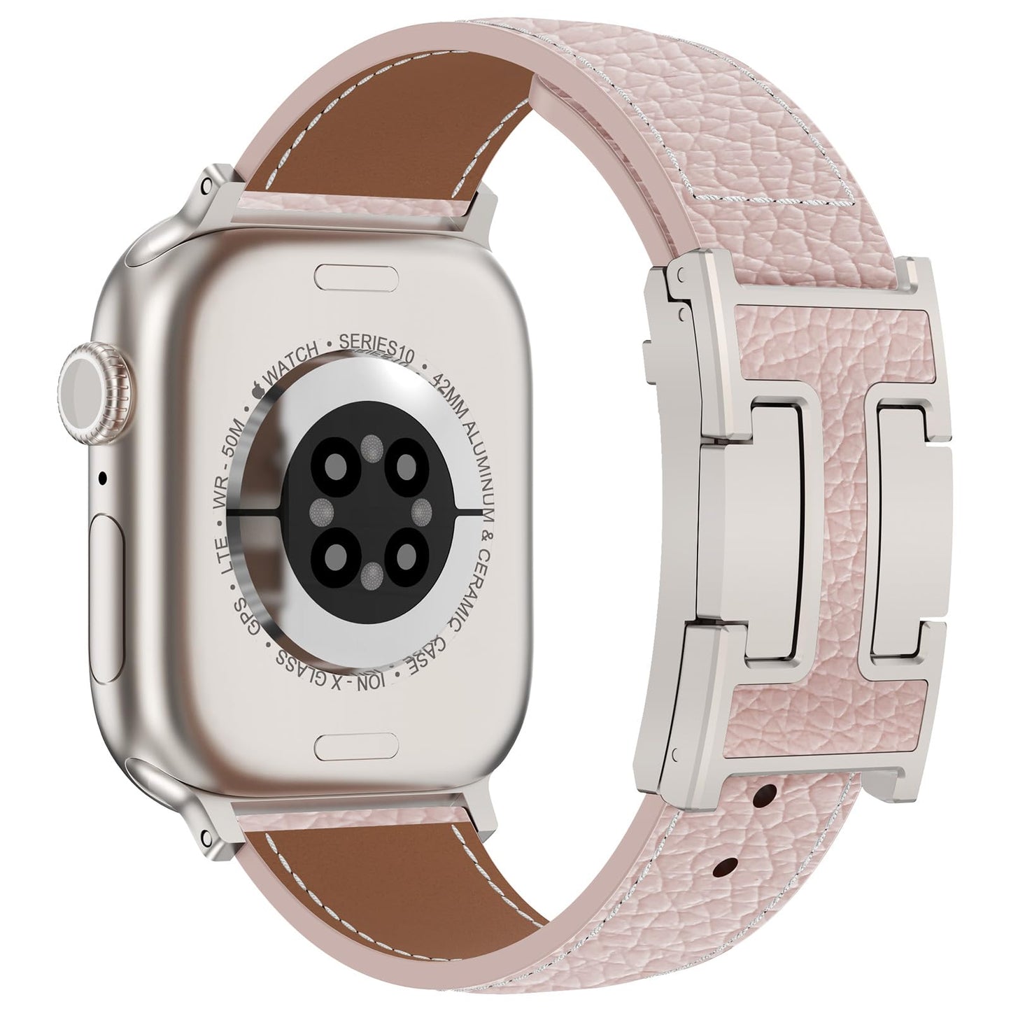 Leather Magnetic Watch Band Compatible with Apple Watch Ultra Band 49mm 46mm 45mm 44mm 42mm 41mm 40mm 38mm Replacement Strap for Women Men iWatch Ultra 3/2/1/SE3/Series 11/10/9/8/7/6/5/4/3/2/1