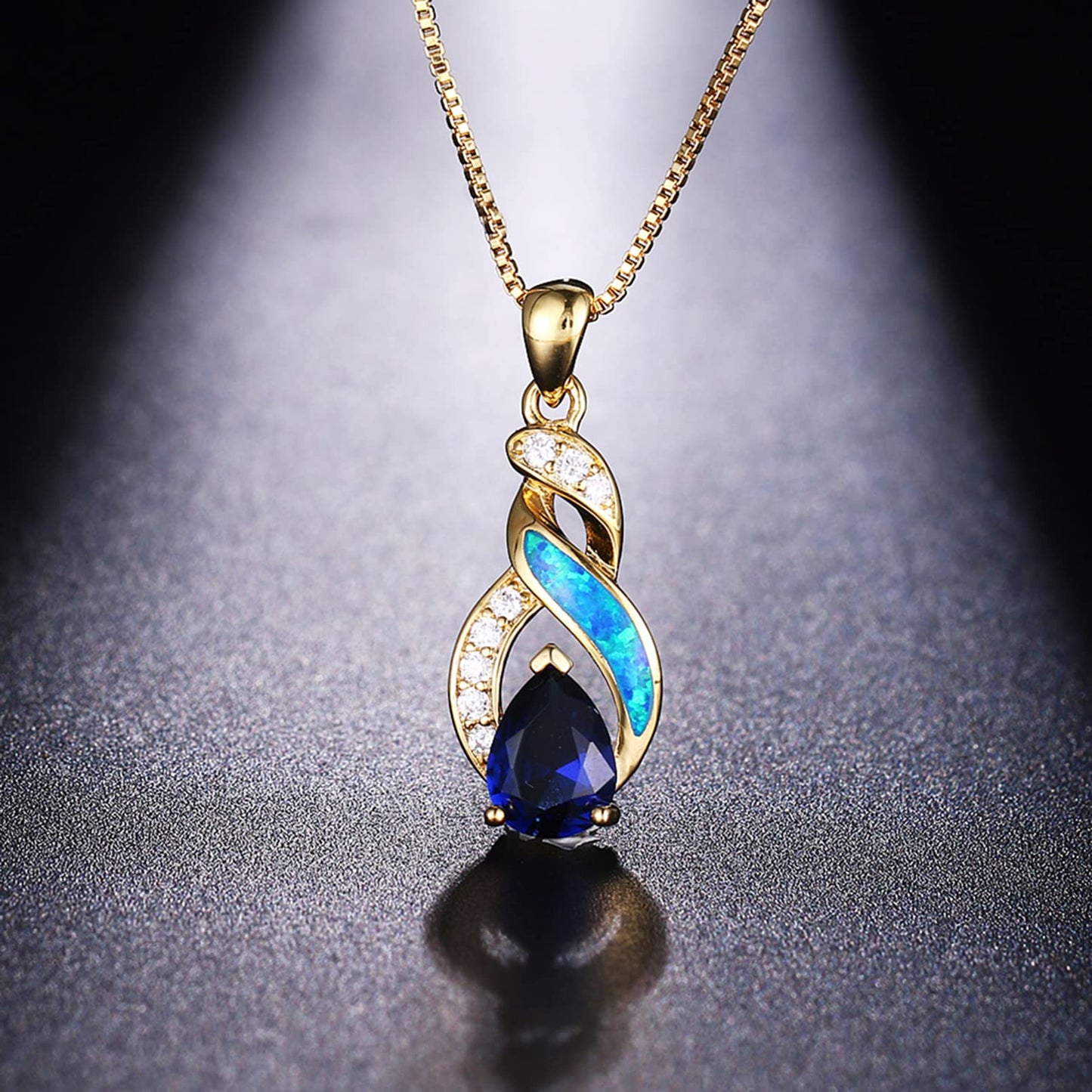 Jewelry Sets Australian Created Opal Necklace Earrings Jewelry for Mom