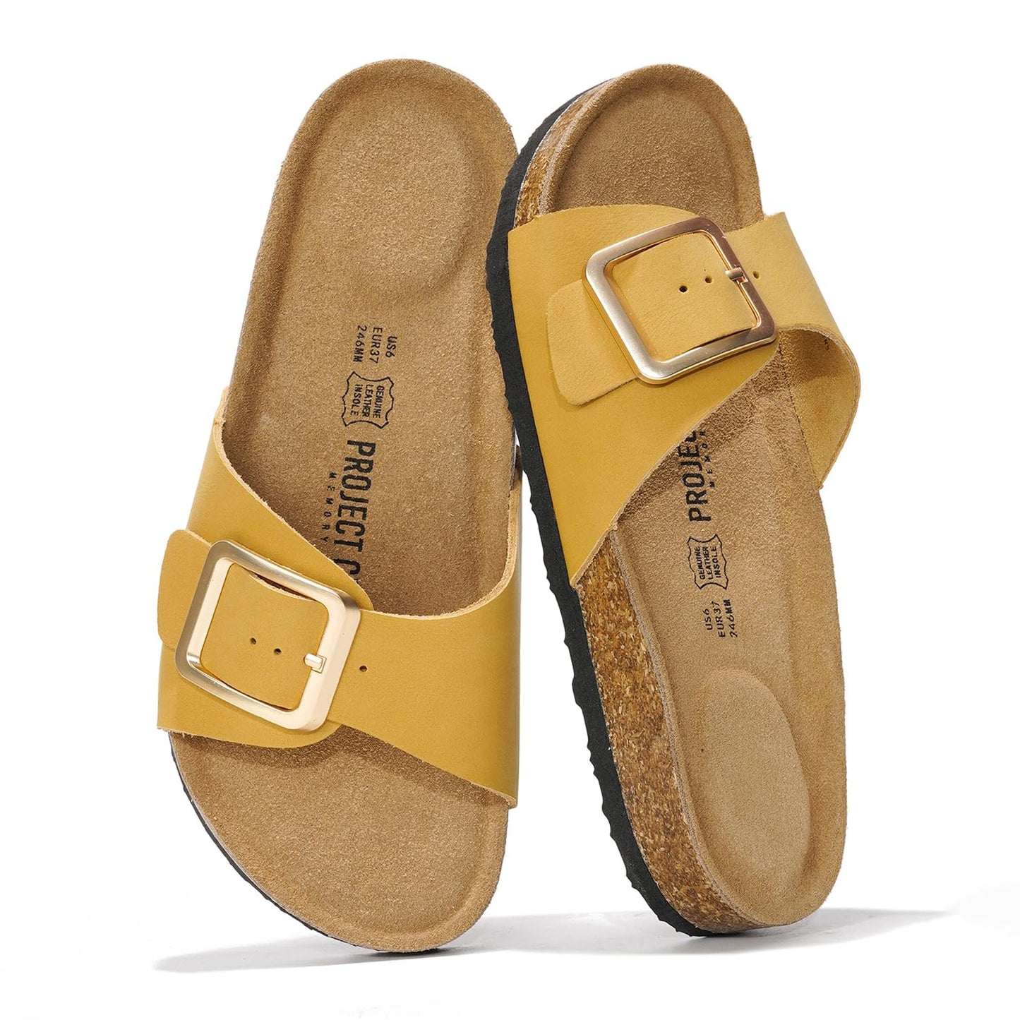 Project Cloud 100% Genuine Leather Sandals Women Dressy Beach Essentials Slides for Women Footwear - Lightweight with Memory Foam Insole Sandals for Women 2026 - Womens Slides