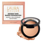 LAURA GELLER NEW YORK Baked Double Take Powder Foundation – Longwear Buildable Medium to Full Coverage – Matte Finish – Non-Caking Formula – Handmade in Italy – Mature & Sensitive Skin – Tan