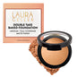 LAURA GELLER NEW YORK Baked Double Take Powder Foundation – Longwear Buildable Medium to Full Coverage – Matte Finish – Non-Caking Formula – Handmade in Italy – Mature & Sensitive Skin – Tan